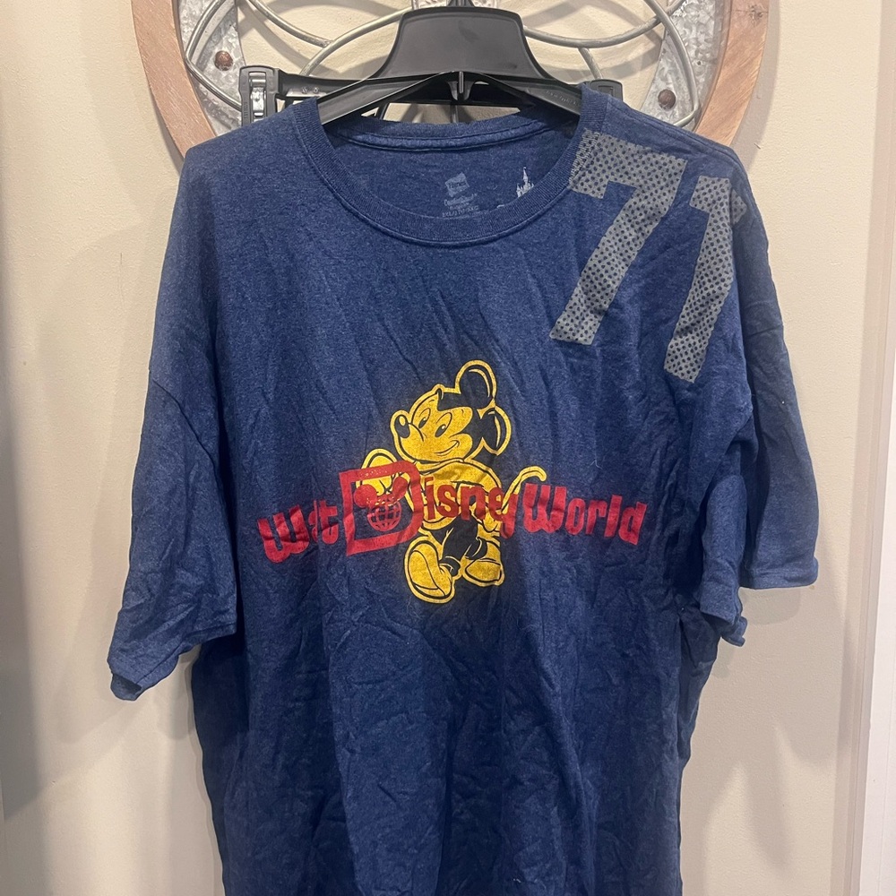 Disney parks  Blue mensShirt with Mickey Mouse